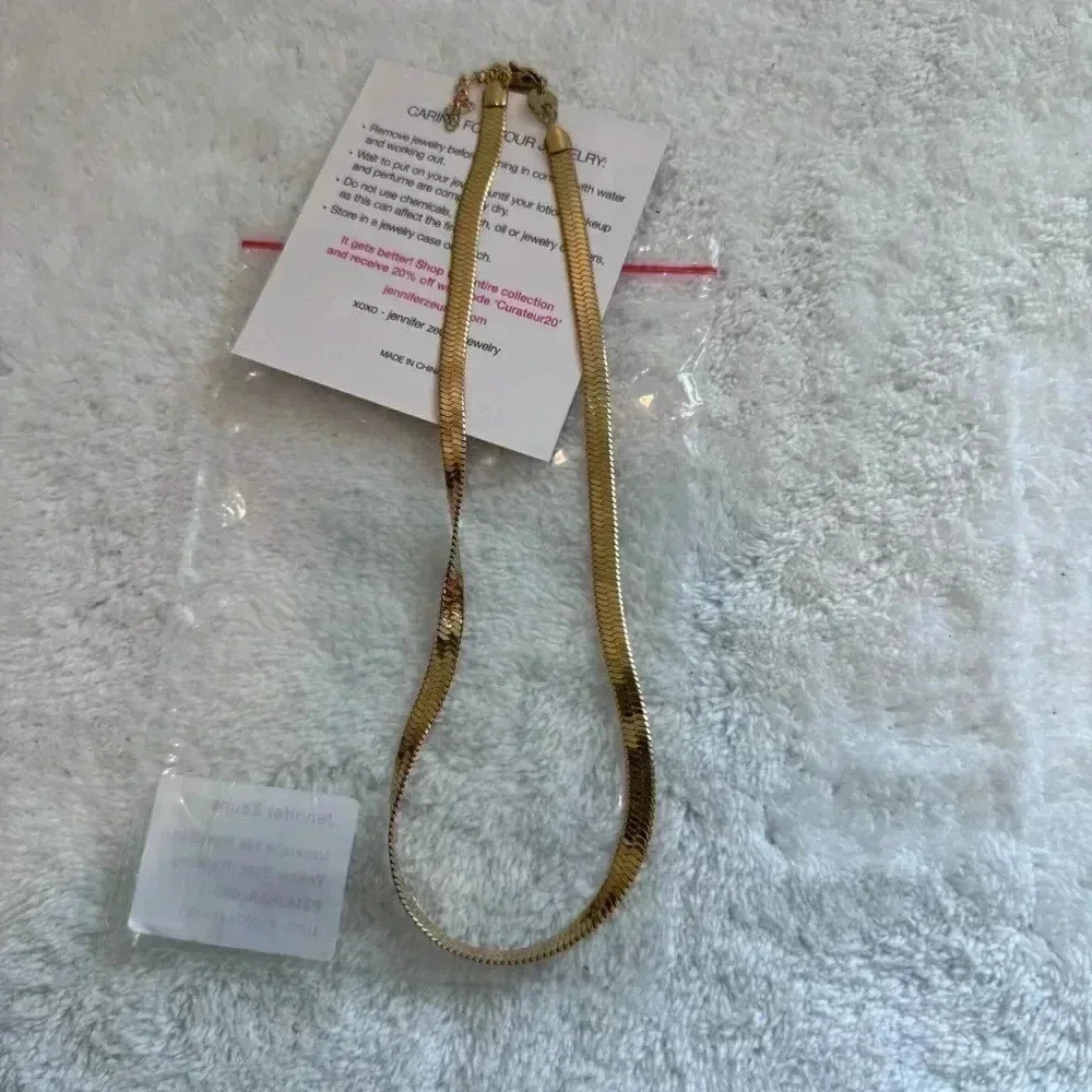 Jennifer zeuner Gold Hamilton cable necklace Gold plated - Picture 3 of 5